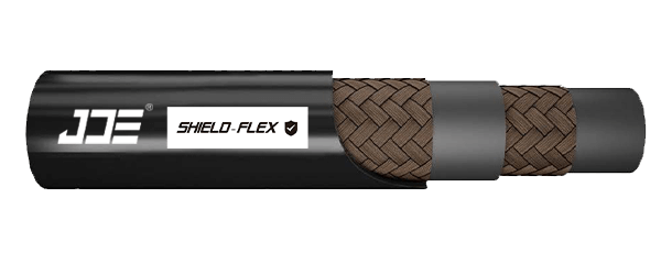 An BS EN 1360 2T fluid hydraulic hose.