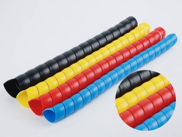 Cambered surface plastic spiral warp protects in 4 different colors