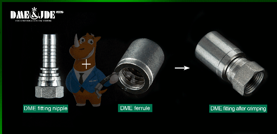 The detailed structure of DEM crimping hose fitting