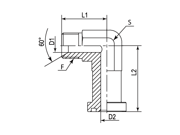 A drawing of DABPM9334 flange adaptor.