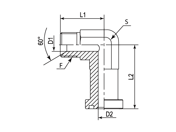 A drawing of DABPM9364 flange adaptor.