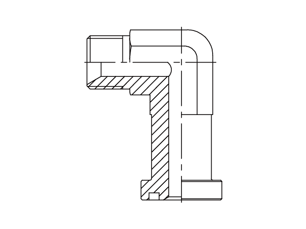 A drawing of DABPM9364 flange adaptor.