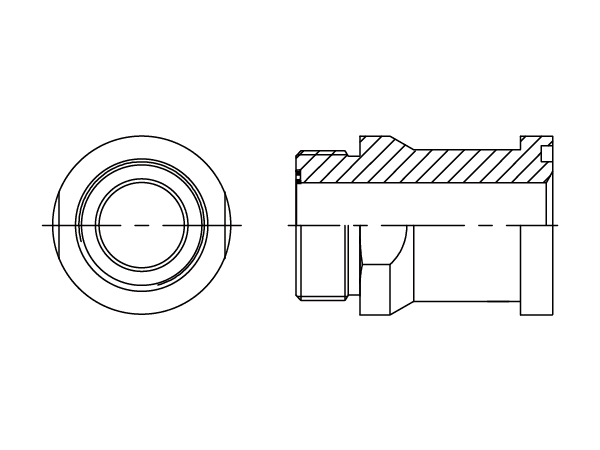 A drawing of DAOF51364 flange adaptor.