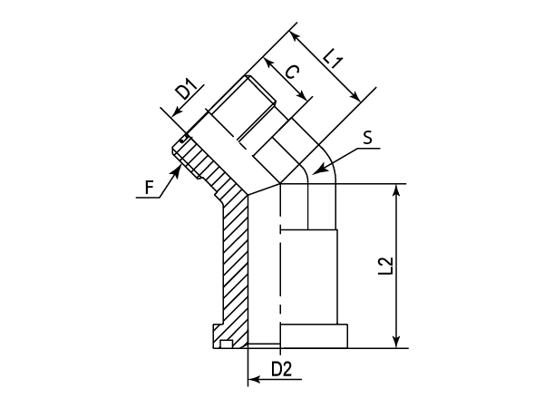 A drawing of DAOF54334 flange adaptor.