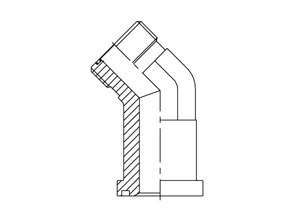 A drawing of DAOF54334 flange adaptor.
