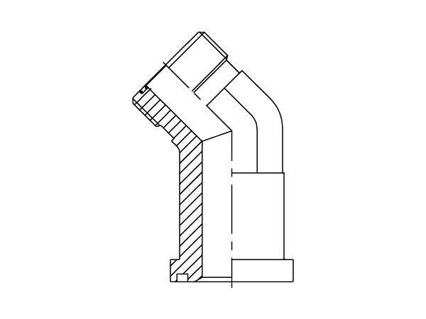 A drawing of DAOF54364 flange adaptor.