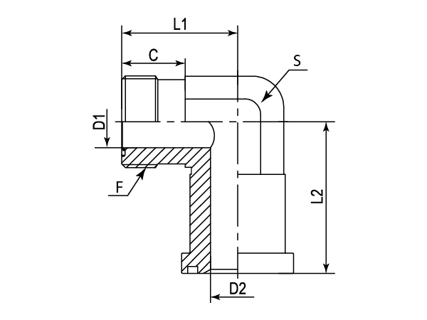 A drawing of DAOF59334 flange adaptor.