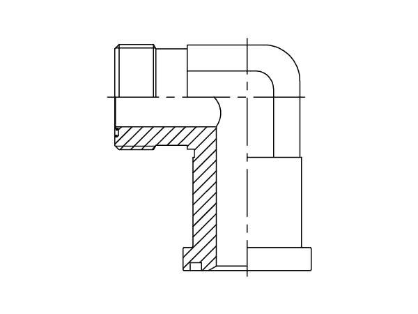 A drawing of DAOF59364 flange adaptor.