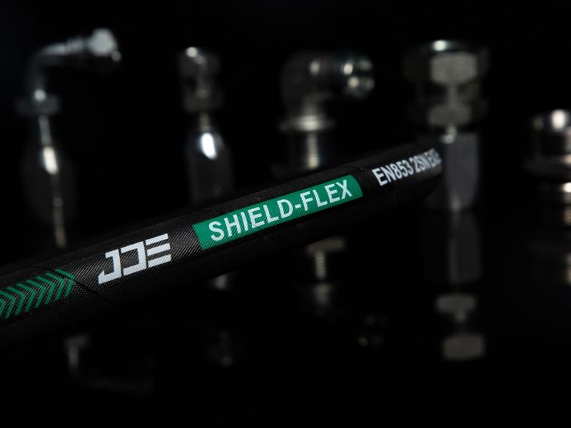 A piece of DME&JDE SHIELD-FLEX series flexible hoses.