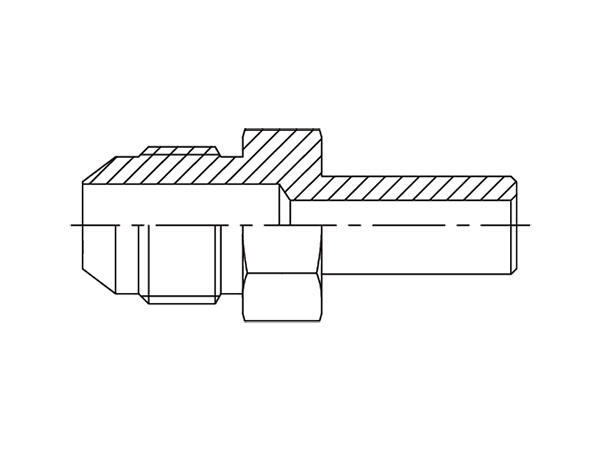 A drawing of DA-J hydraulic adaptor.