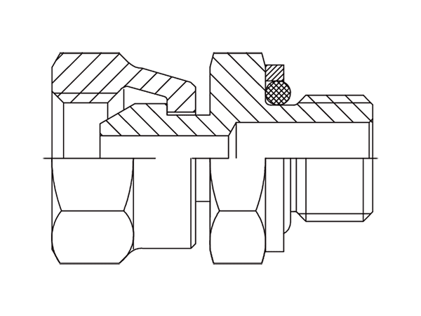 A drawing of DABP1106Q hydraulic adaptor.