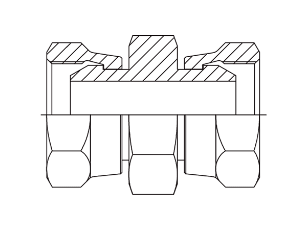 A drawing of DABP11081 hydraulic adaptor.