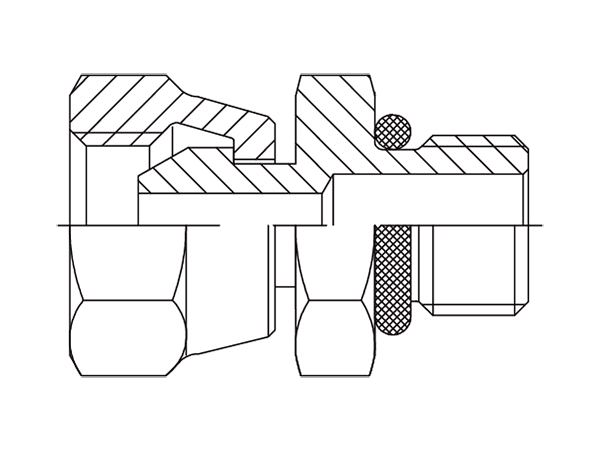 A drawing of DABP11525 hydraulic adaptor.