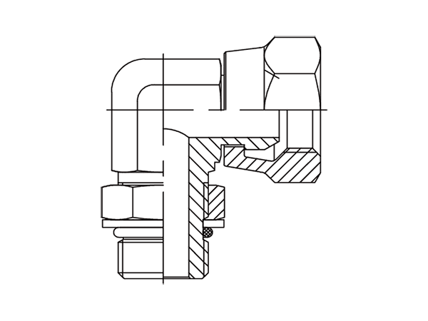A drawing of DABP19065 hydraulic adaptor.