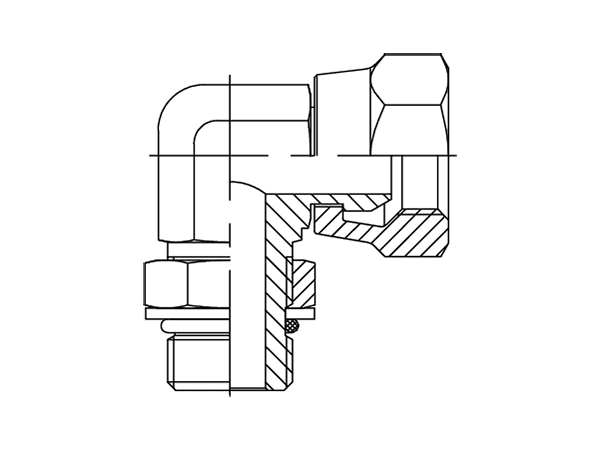 A drawing of DABP19305 hydraulic adaptor.