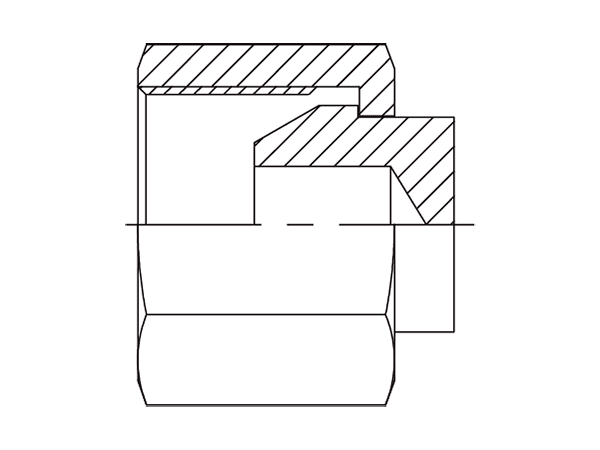 A drawing of DABP31000 hydraulic adaptor.