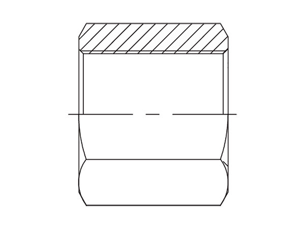 A drawing of DABPF105F hydraulic adaptor.