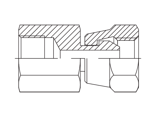 A drawing of DABPF1081 hydraulic adaptor.