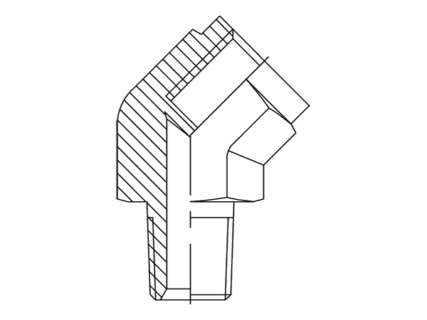 A drawing of DABPF407M hydraulic adaptor.