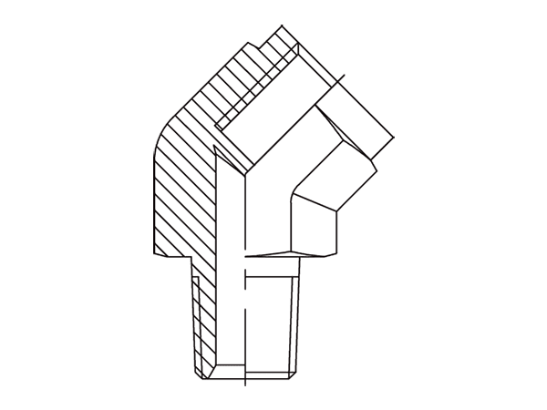 A drawing of DABPF428M hydraulic adaptor.