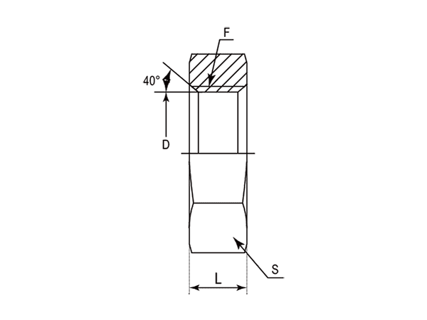 A drawing of DABPLN hydraulic adaptor.
