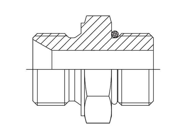 A drawing of DABPM1305 hydraulic adaptor.