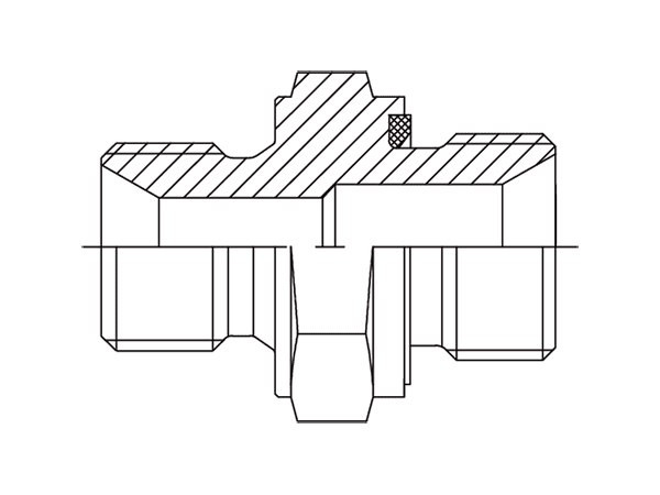 A drawing of DABPM1521 hydraulic adaptor.