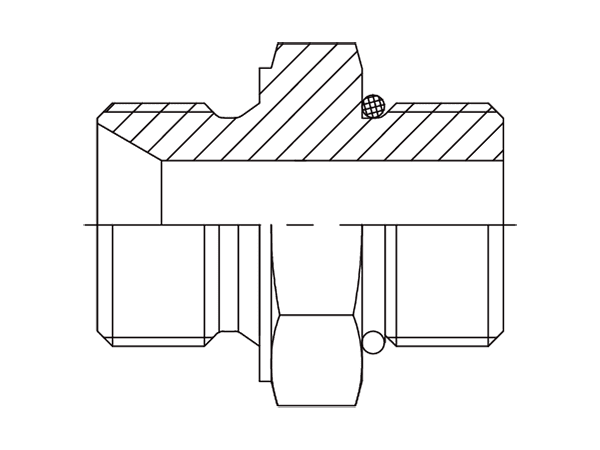 A drawing of DABPM1525 hydraulic adaptor.