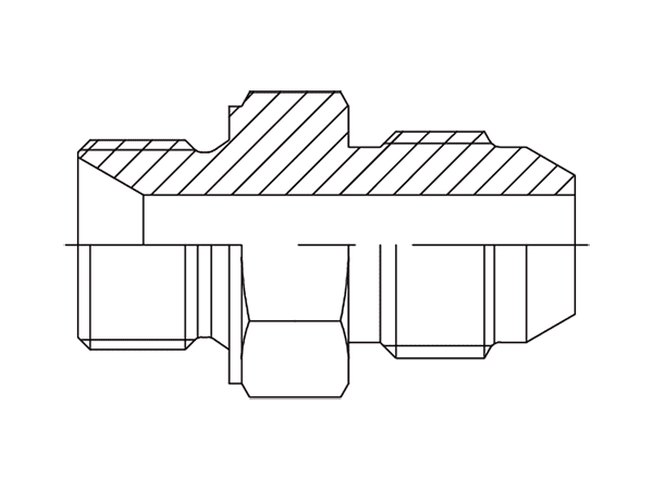 A drawing of DABPM152JM hydraulic adaptor.