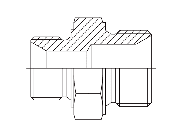 A drawing of DABPM152M hydraulic adaptor.