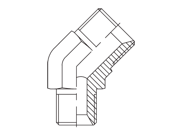 A drawing of DABPM405M hydraulic adaptor.