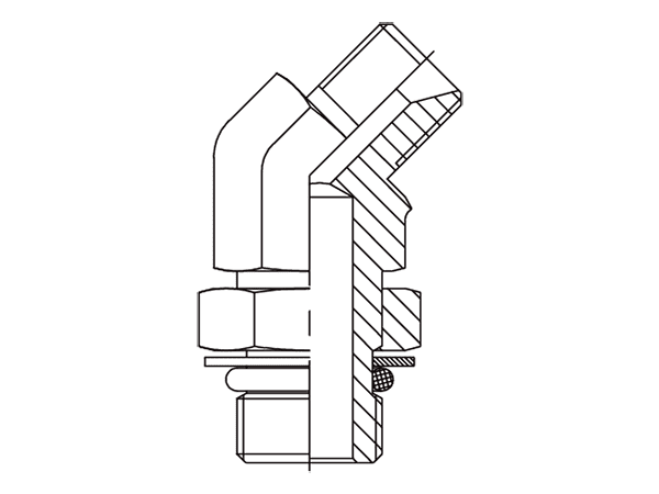 A drawing of DABPM4065 hydraulic adaptor.