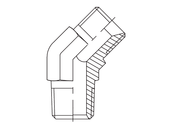 A drawing of DABPM407M hydraulic adaptor.