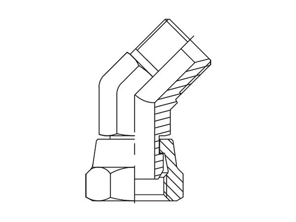A drawing of DABPM4081 hydraulic adaptor.
