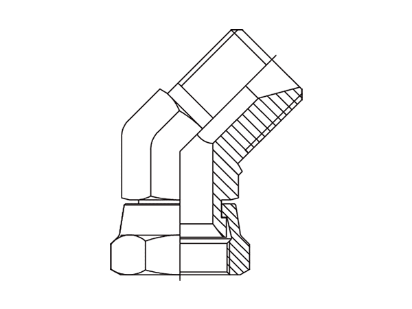 A drawing of DABPM4251 hydraulic adaptor.