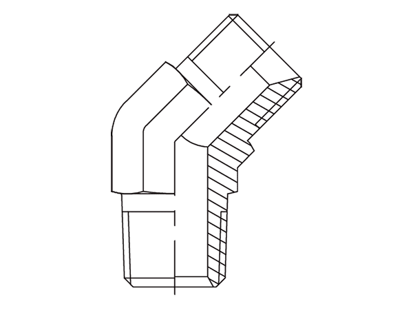 A drawing of DABPM428M hydraulic adaptor.