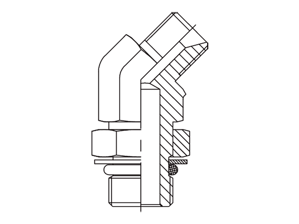 A drawing of DABPM4305 hydraulic adaptor.