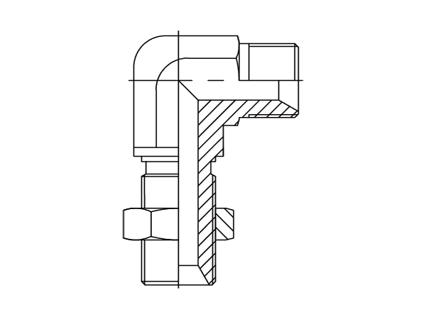 A drawing of DABPM905T hydraulic adaptor.