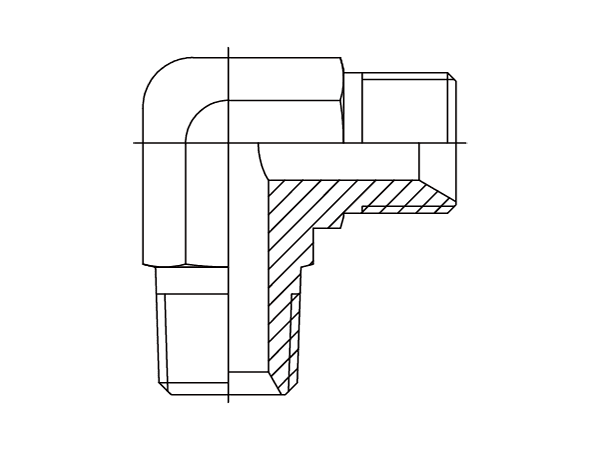 A drawing of DABPM907M hydraulic adaptor.