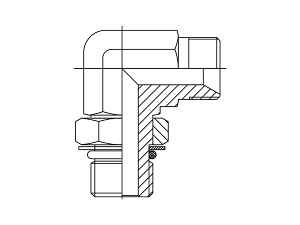 A drawing of DABPM9305 hydraulic adaptor.