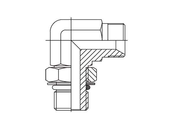 A drawing of DABPM9525 hydraulic adaptor.