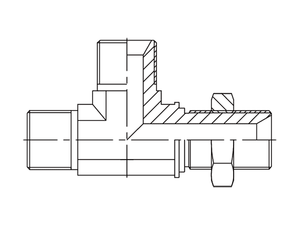 A drawing of DABPML05T hydraulic adaptor.