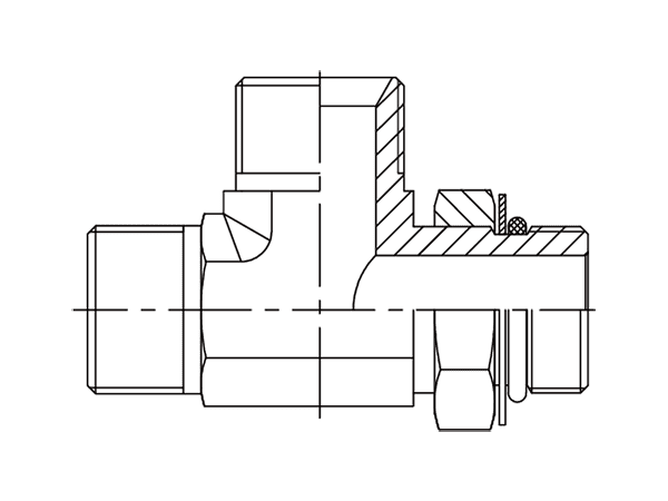 A drawing of DABPML065 hydraulic adaptor.