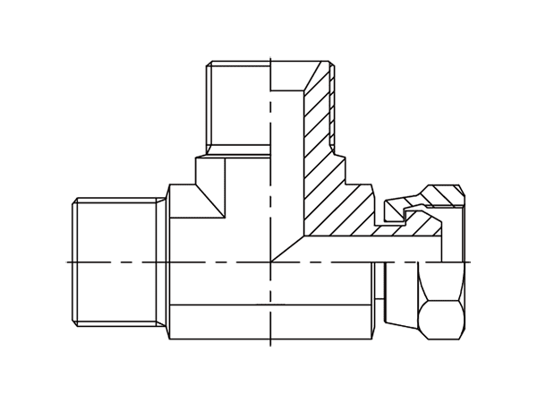 A drawing of DABPML081 hydraulic adaptor.