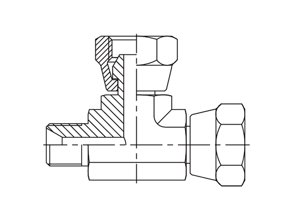 A drawing of DABPML181 hydraulic adaptor.