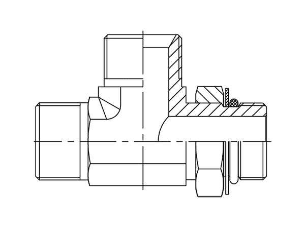 A drawing of DABPML305 hydraulic adaptor.