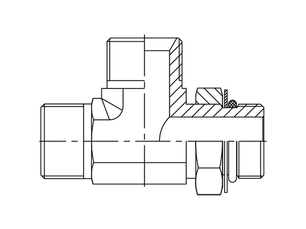 A drawing of DABPML525 hydraulic adaptor.