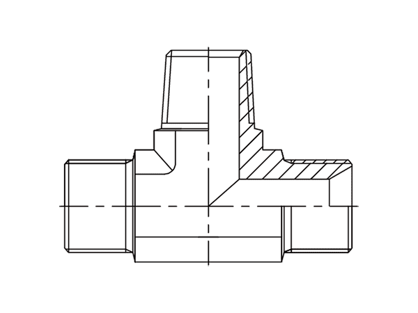 A drawing of DABPMT07M hydraulic adaptor.