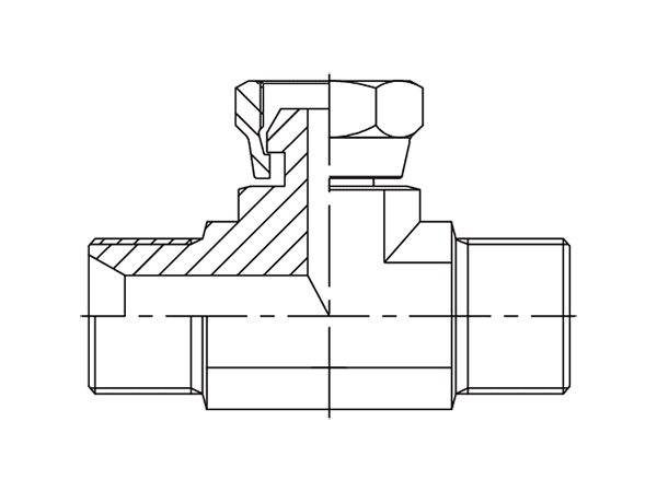 A drawing of DABPMT081 hydraulic adaptor.