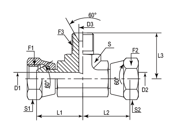 A drawing of DABPMT181 hydraulic adaptor.
